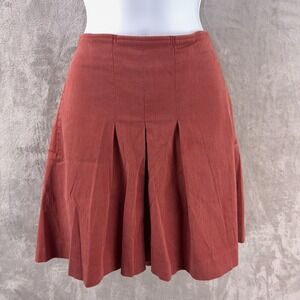 A.P.C. Pleated Skirt Womens‎ Size 38 Red A Line Rue Madame Paris Designer